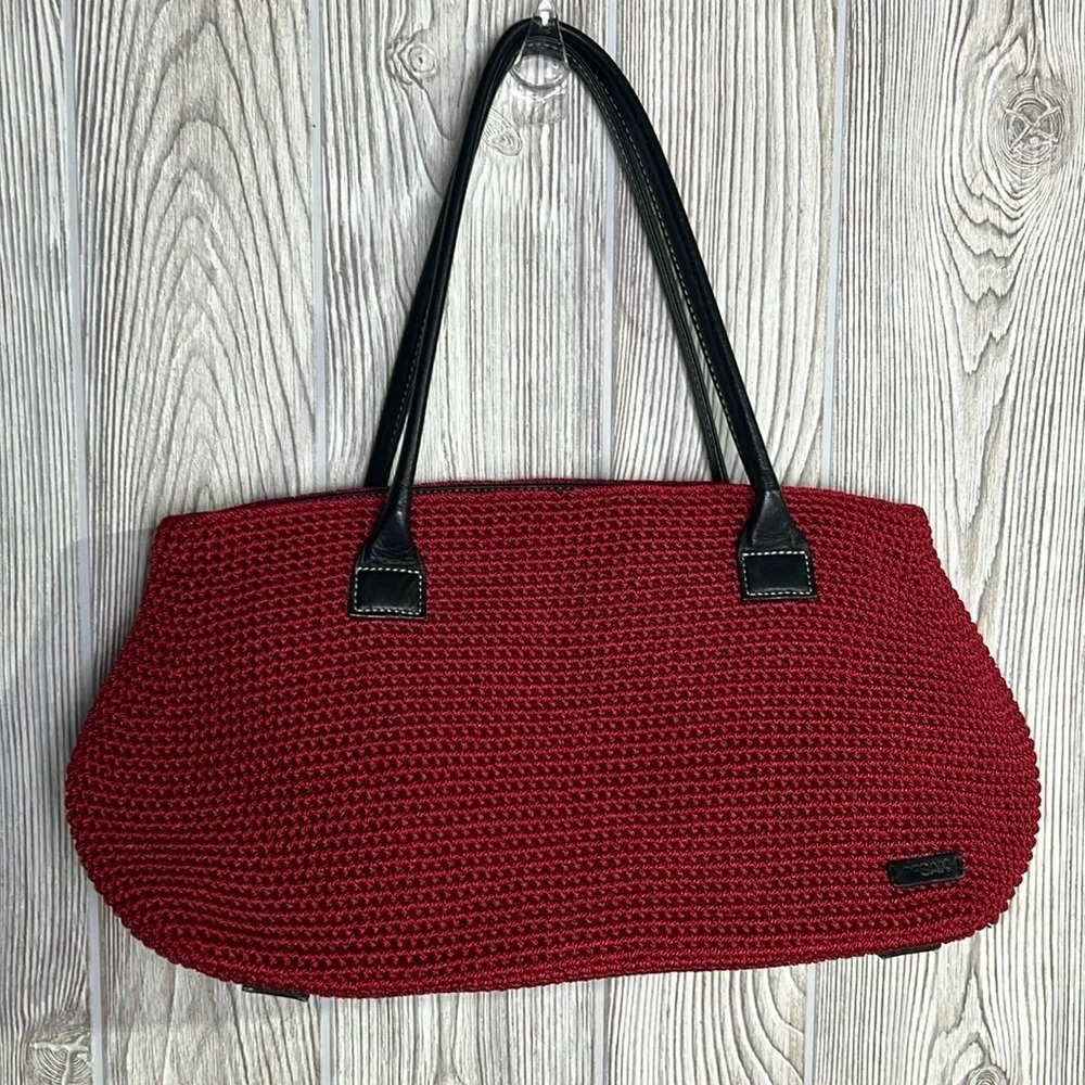 The Sak by Elliott Lucca  in Red Crochet Shoulder Bag